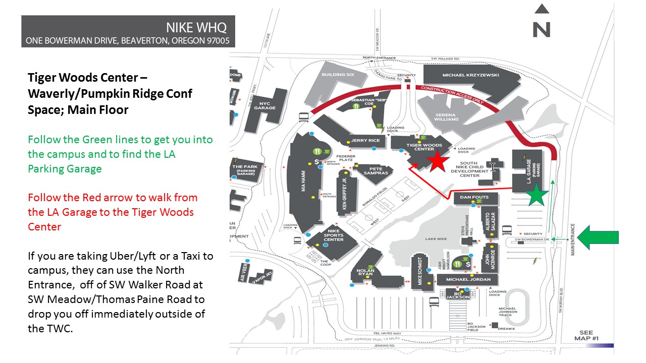 Nike Campus Map Beaverton - Table Rock Lake Map